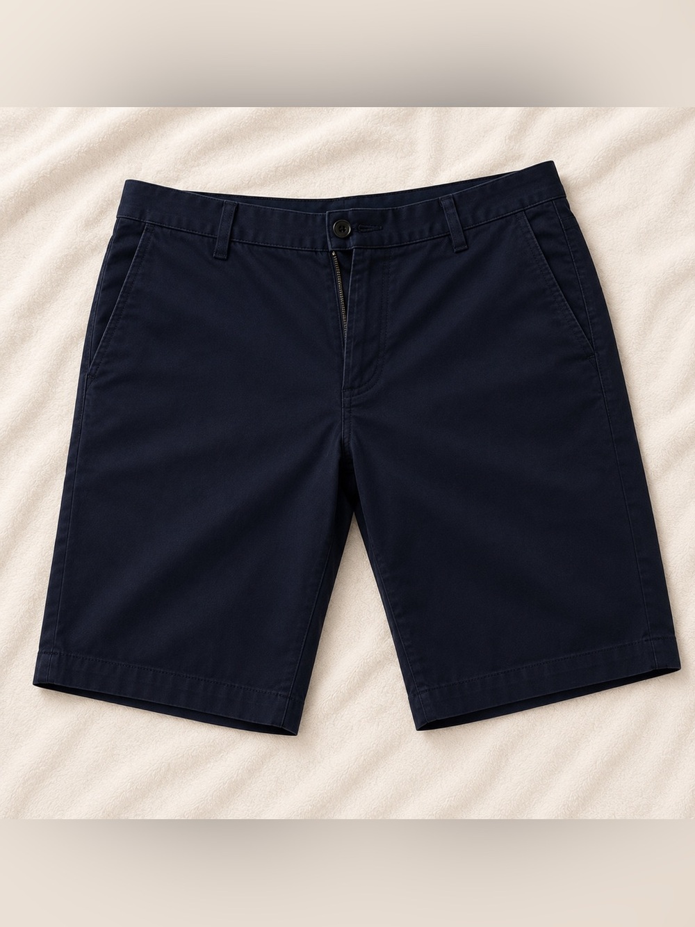 Hugo Boss Dark Blue Flat Front Shorts